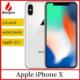 Original Unlocked Apple iPhone X 4G Mobile Phone NFC 3GB RAM 64GB/256GB ROM 5.8" OLED Screen 12MP*2 7MP A11 Hexa Core CellPhone